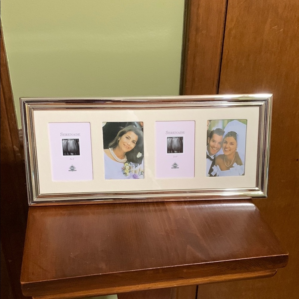 Silver Plated Photo Frame- Four 2x3 Slots in One Frame 🆕